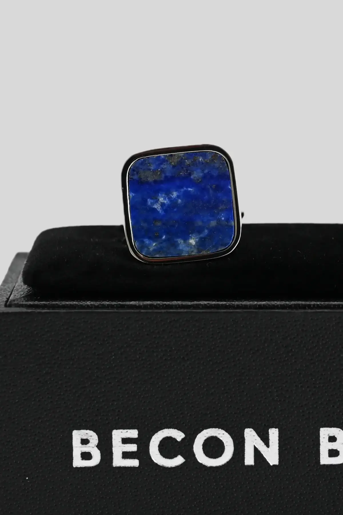 Manschettenknopf Blau Kristall Detail