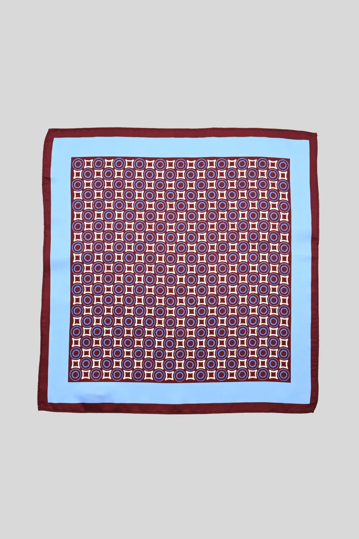 Einstecktuch mit rot blauen Kreisen