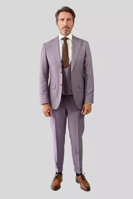 Herrenanzug Henk-Gave Slim Fit Bordeaux Violett