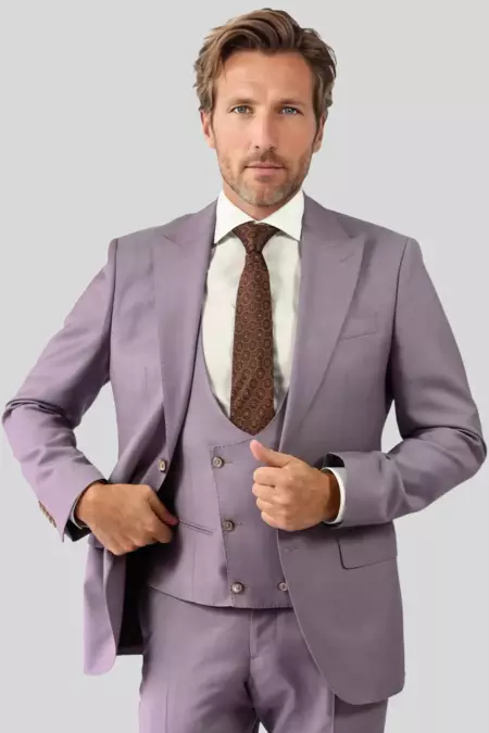 Herrenanzug Henk-Gave Slim Fit Bordeaux Violett