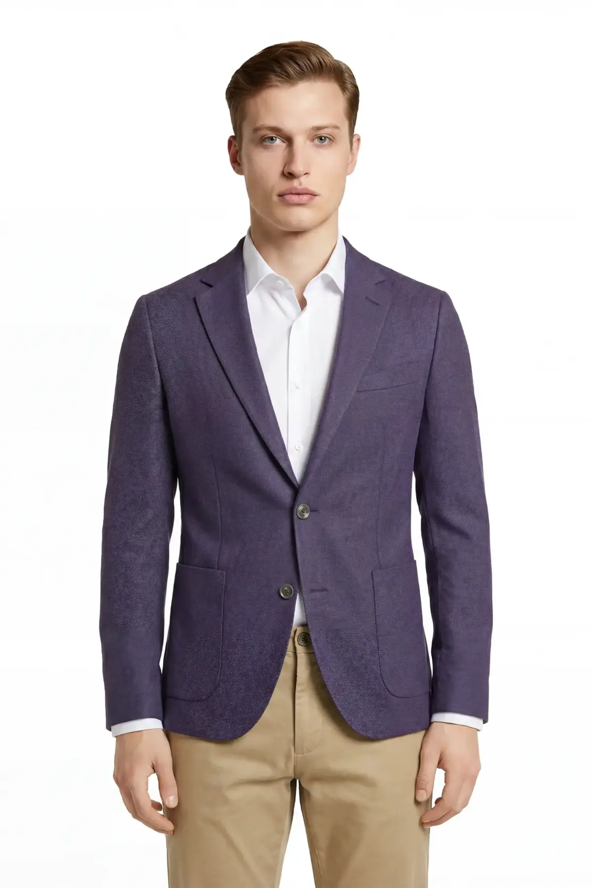 Herrensakko Oliver Smart Casual Purple Strukturiert