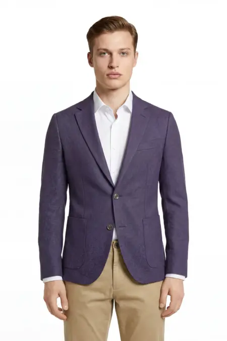 Herrensakko Oliver Smart Casual Purple Strukturiert