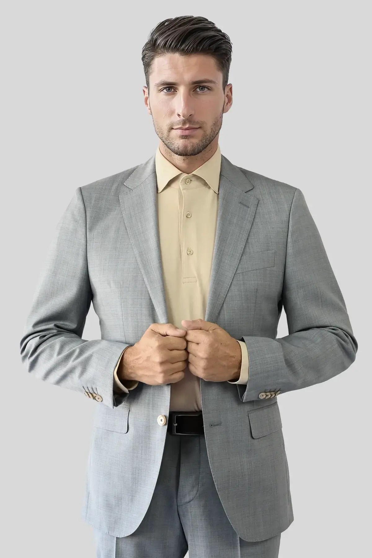 Arno Franjo Herrenanzug Blau Beige