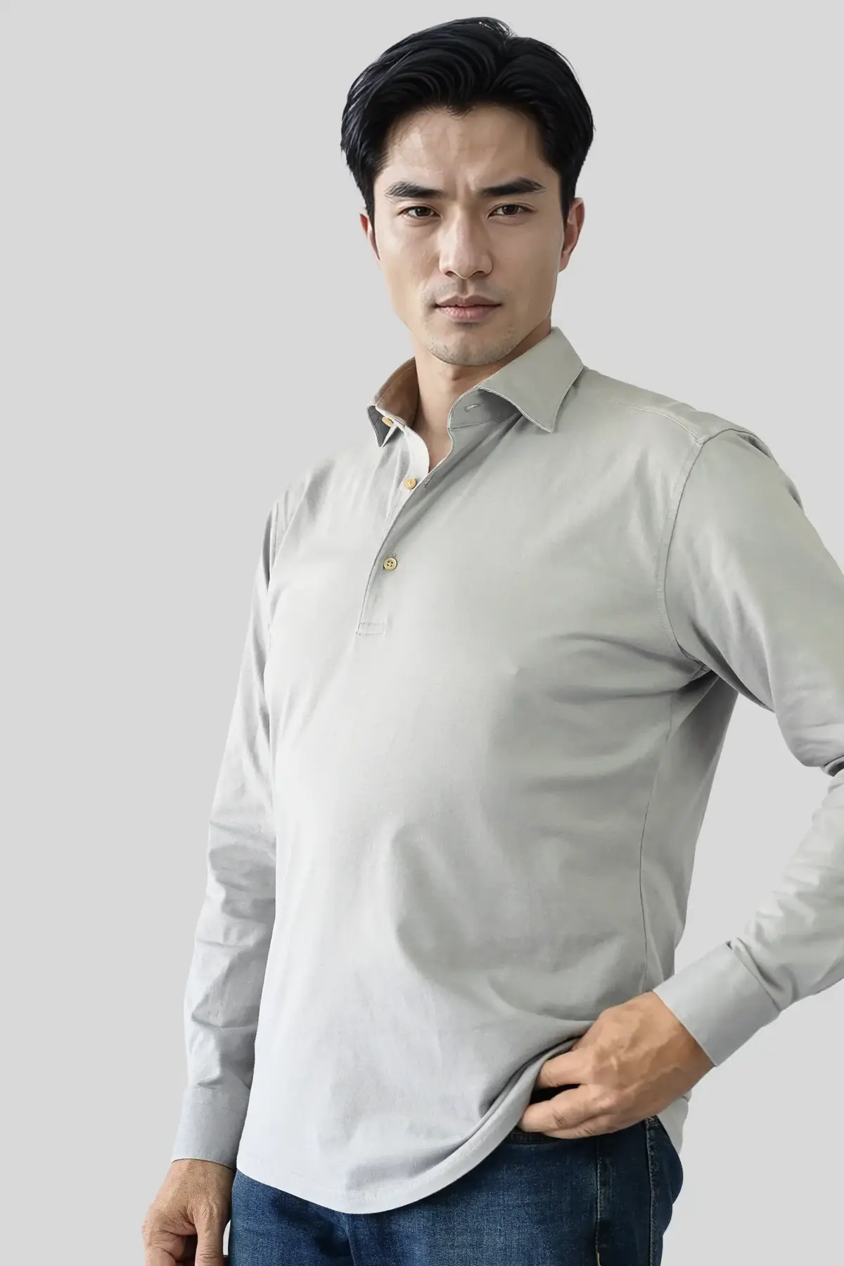 polo shirt grau