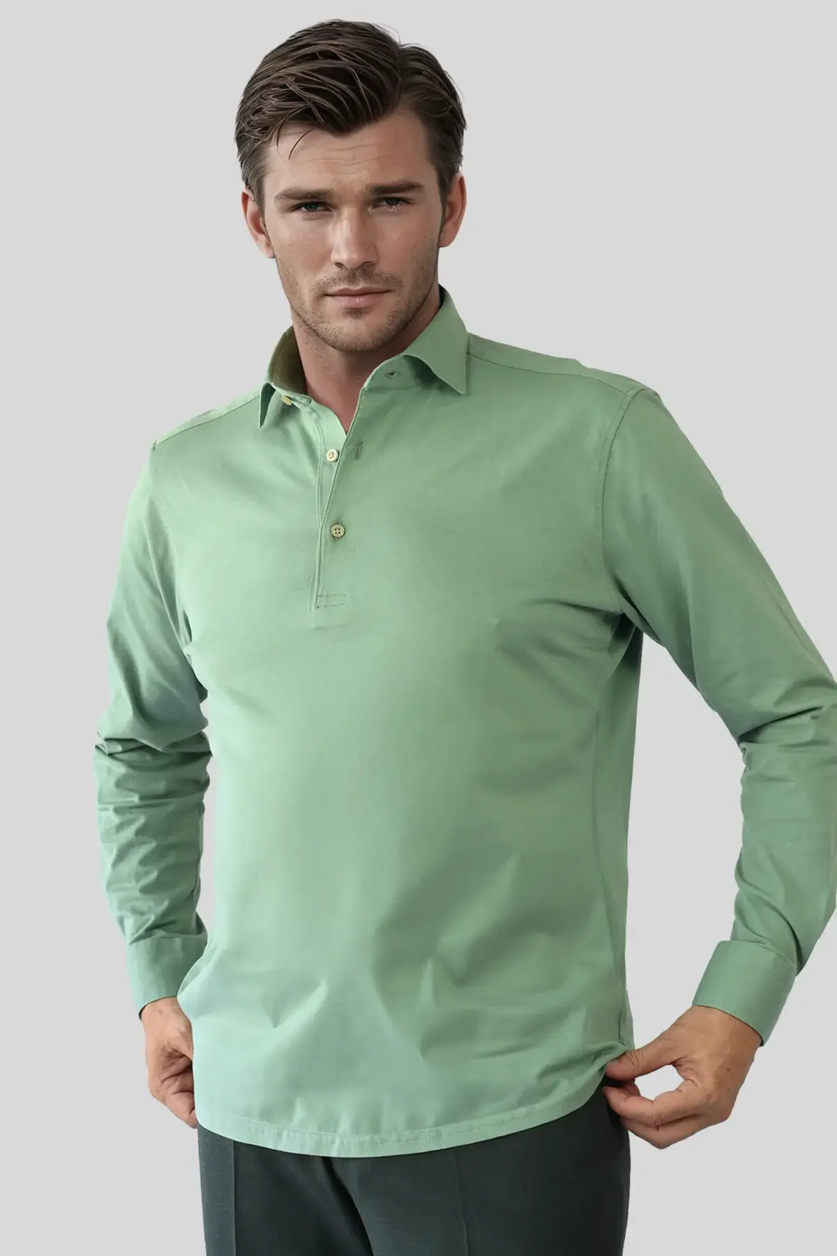 Polo Shirt Hellgrün