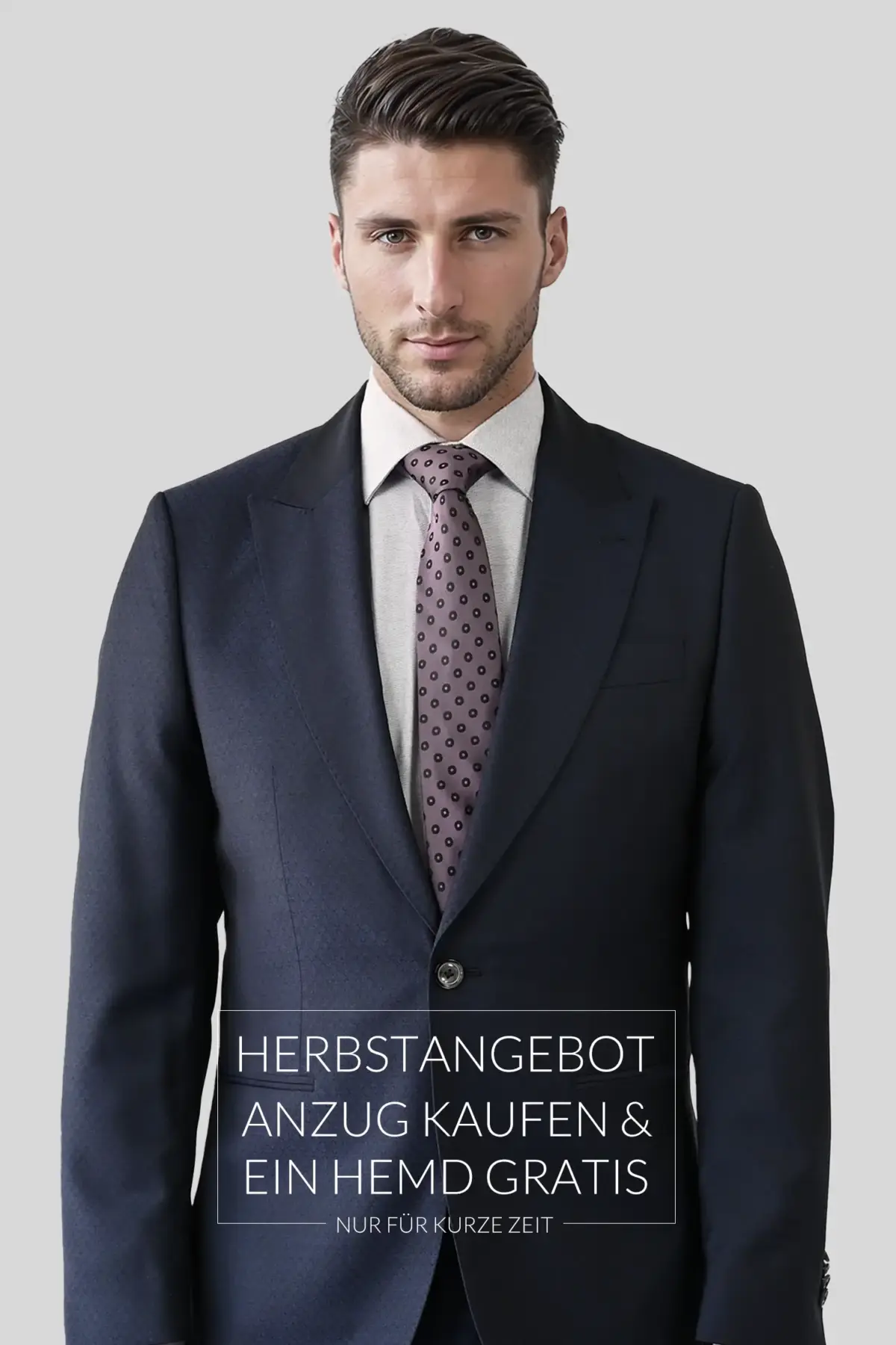Herbstangebot Anzug kaufen Hemd gratis dazu