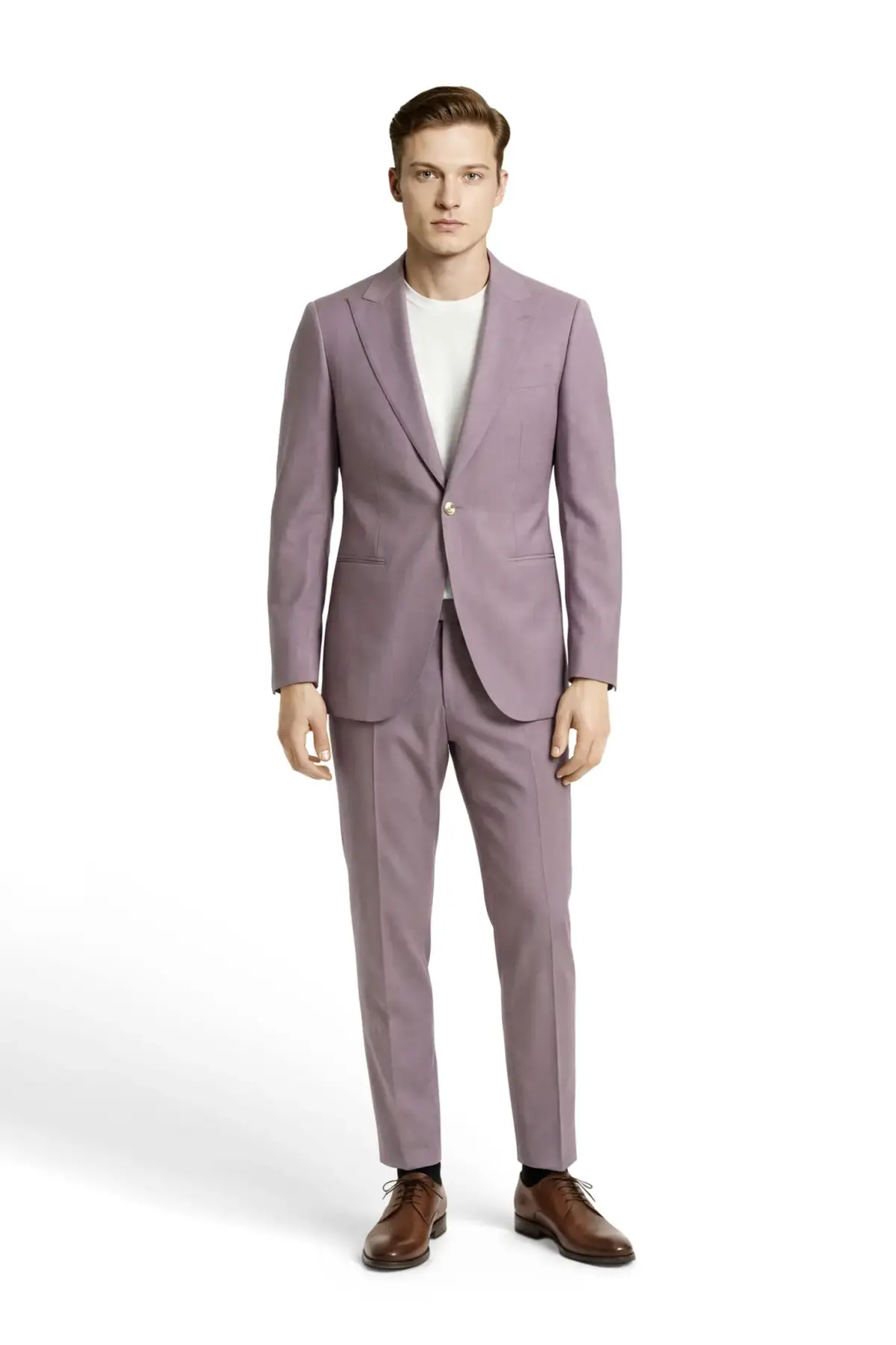 HERRENANZUG HENRY-GAVE COMFORT FIT MAUVEFARBEN