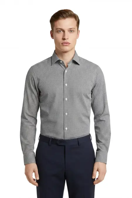 Hemd, Comfort Fit, Kent, KM, kleiner Hahnentritt