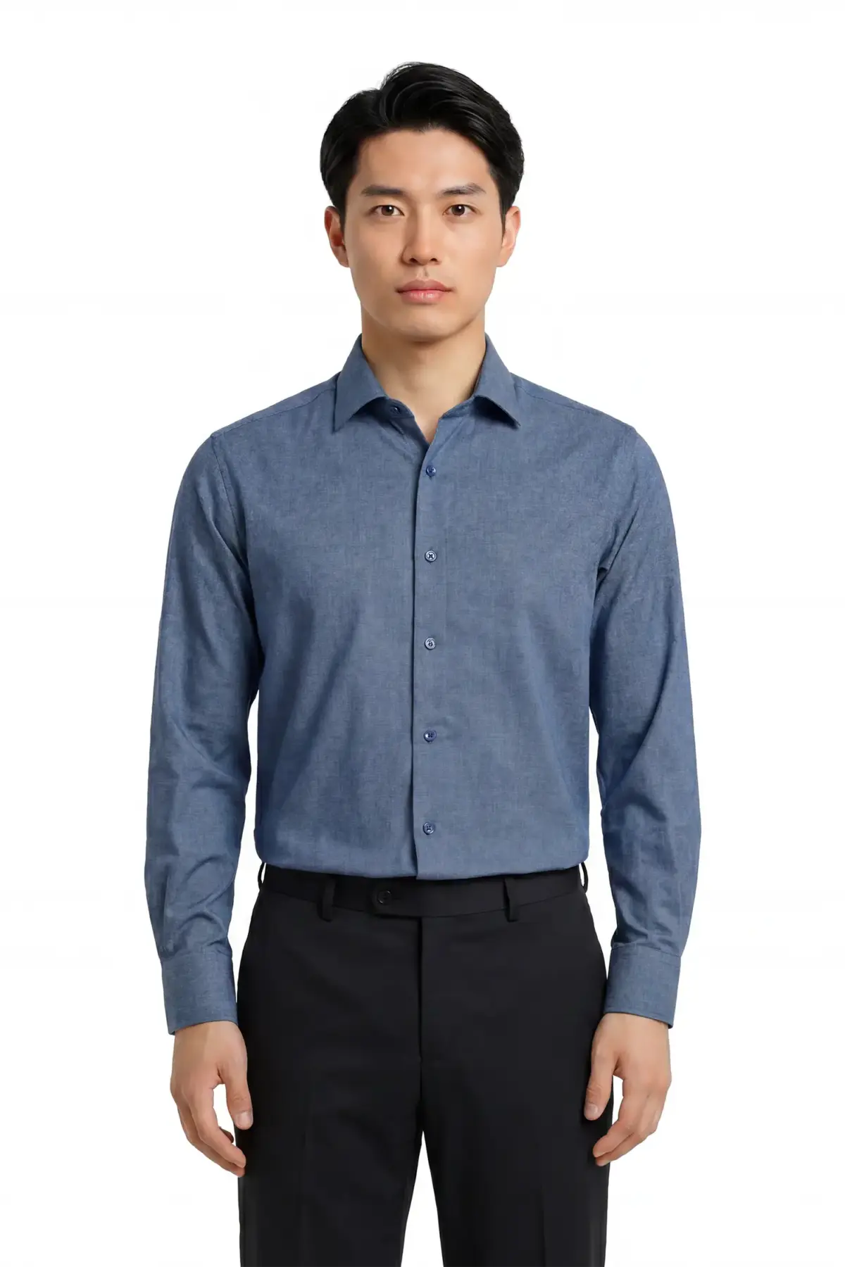 Hemd, Comfort Fit, Kent-Kragen, KM, blau Flanell